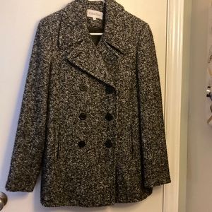 Calvin Klein tweed wool blend coat.. like new